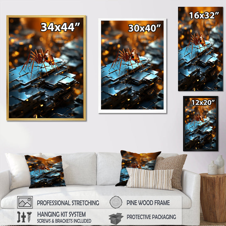 Digital Antics Pixelated Ant - Ant Wall Art Prints