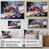 Enchanted Microcosm Amethyst Ant - Ant Framed Canvas Art