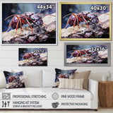 Enchanted Microcosm Amethyst Ant - Ant Framed Canvas Art