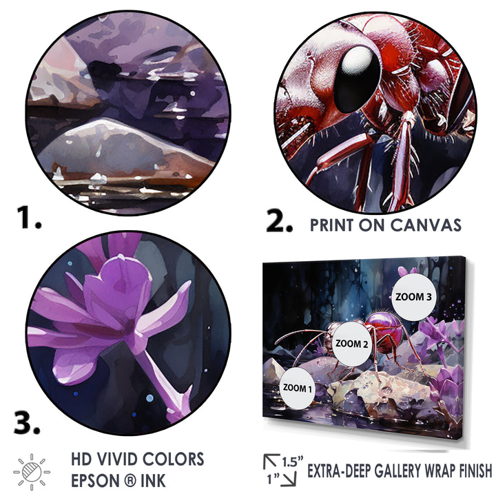 Enchanted Microcosm Ant - Ant Large Canvas Wall Art