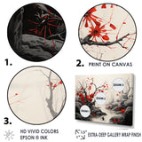 Flamenco Foragers Red Floral - Ant Living Room Wall Art