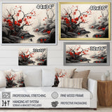 Flamenco Foragers Red Floral - Ant Living Room Wall Art