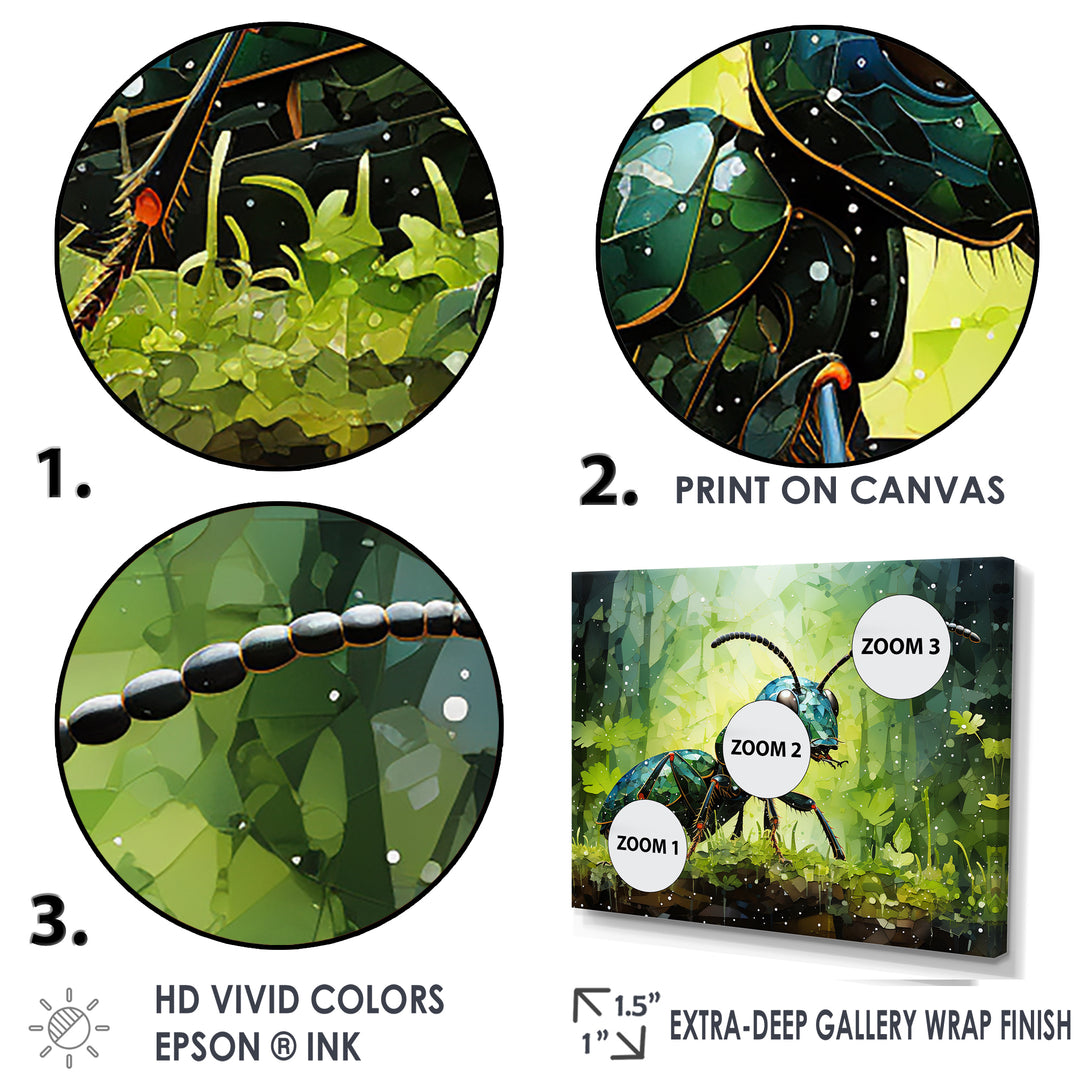 Forest Guardian Green Ant - Ant Bedroom Wall Art