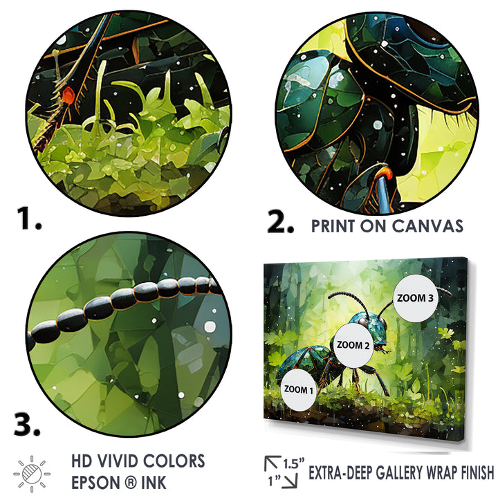 Forest Guardian Green Ant - Ant Bedroom Wall Art