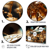 Gilded Expedition Gold Ant - Ant Canvas Wall Art