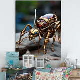 Metallic Worker Bronze Ant - Gold Ant Wall Art