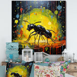 Neon Pioneers Black Ant - Ant Canvas Wall Art