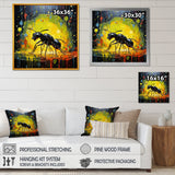 Neon Pioneers Black Ant - Ant Canvas Wall Art