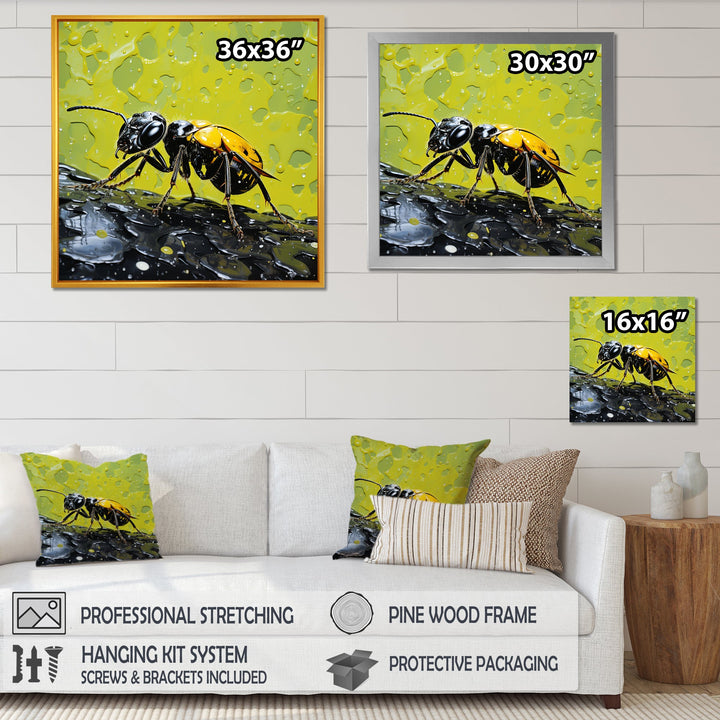 Neon Pioneers Yellow Black Ant - Ant Wall Decor