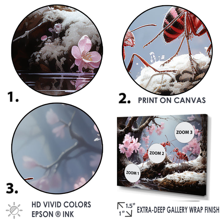 Pastel Gatherers Red Ants - Ant Wall Decor