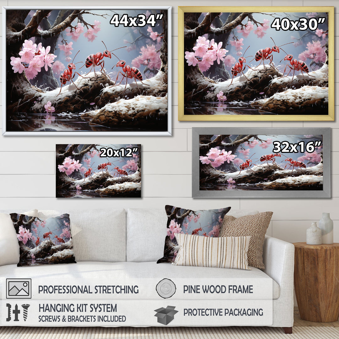 Pastel Gatherers Red Ants - Ant Wall Decor