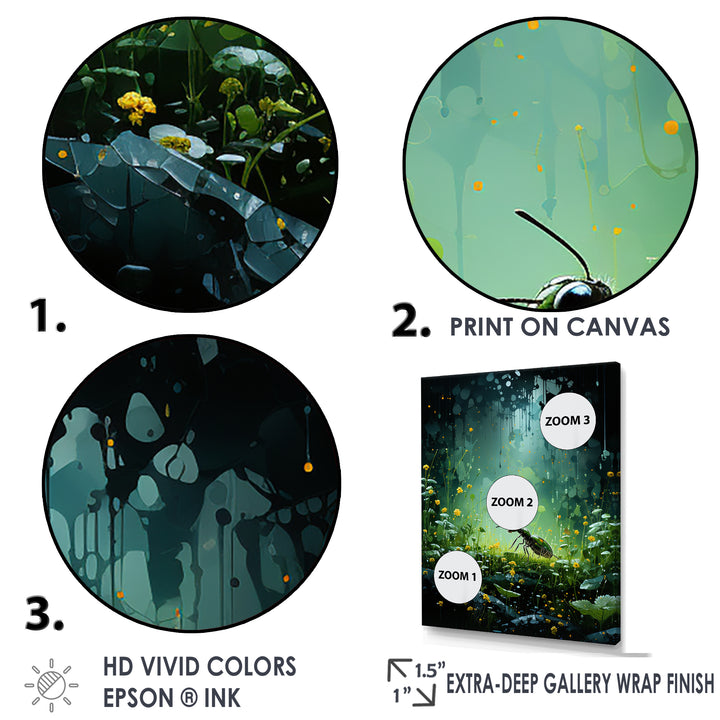 Undergrowth Explorer Moss Green Ant - Green Ant Wall Art