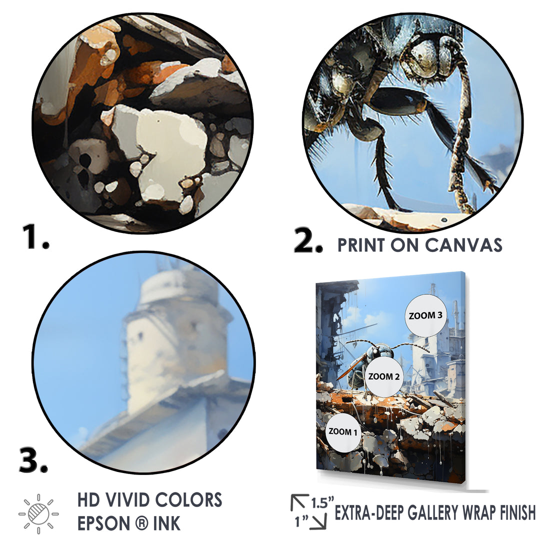 Urban Explorer Concrete Ant - Gray Ant Wall Art
