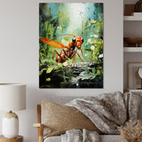 Verdant Explorer Red Ant - Ant Large Canvas Wall Art