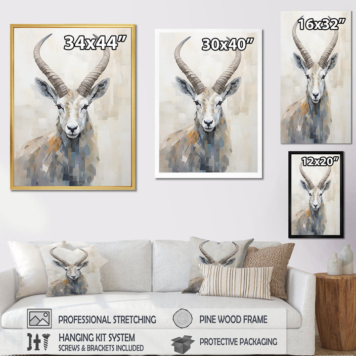 Minimalism Antelope Ibex - Antelope Living Room Wall Art
