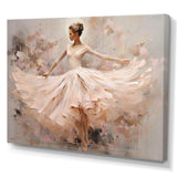 Beige Gold Minimalism Ballerina I - Fashion Canvas Wall Art