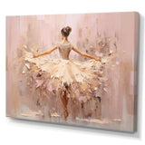 Beige Gold Minimalism Ballerina II - Fashion Canvas Wall Art