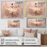 Beige Gold Minimalism Ballerina II - Fashion Canvas Wall Art