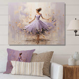 Minimalism Purple Gold Ballerina I - Fashion Canvas Wall Art