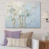 Blue Zen Moment Bamboo - Floral Canvas Wall Art