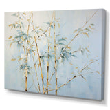 Blue Zen Moment Bamboo - Floral Canvas Wall Art