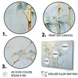 Blue Zen Moment Bamboo - Floral Canvas Wall Art