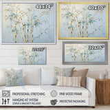 Blue Zen Moment Bamboo - Floral Canvas Wall Art