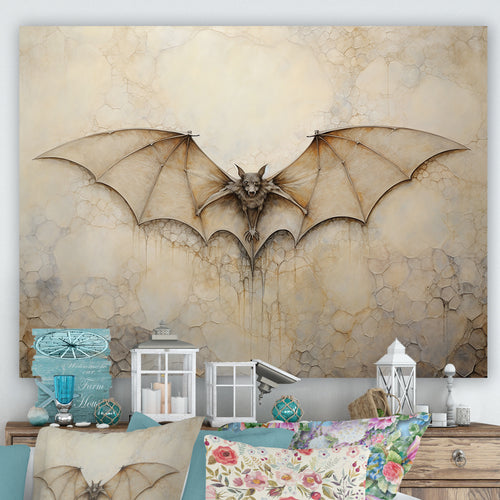 Minimalism Bat Open Wings - Bat Wall Art Prints