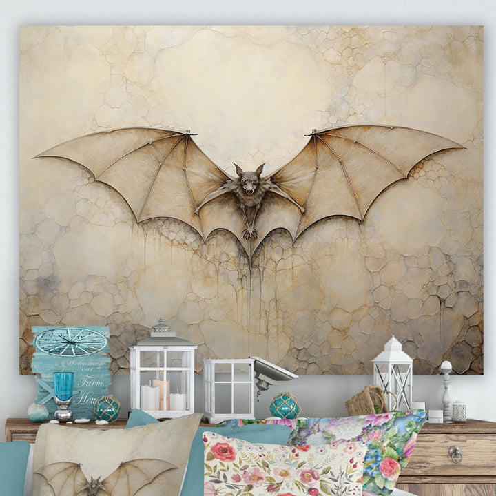 Minimalism Bat Open Wings - Bat Wall Art Prints