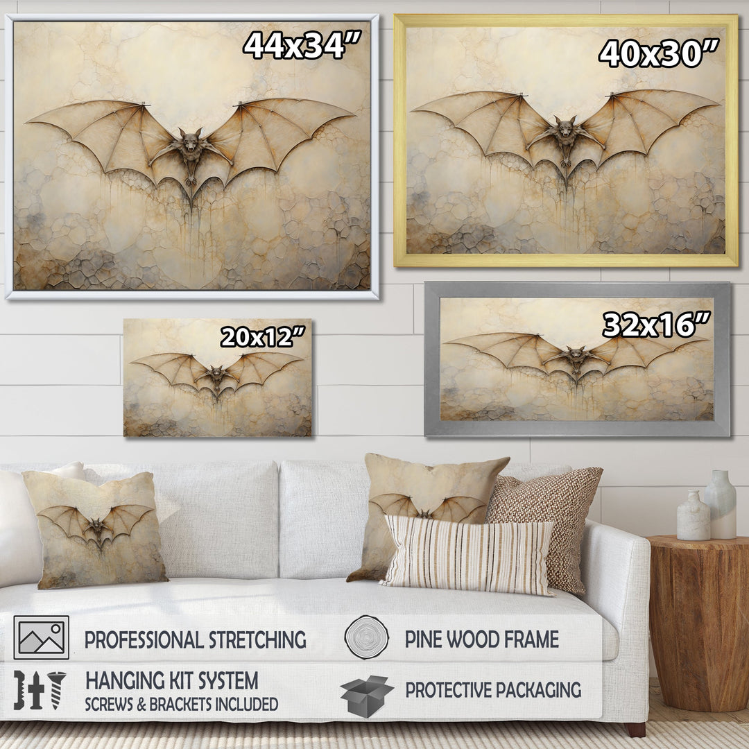 Minimalism Bat Open Wings - Bat Wall Art Prints