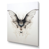 Minimalism Black And White Bat - Black Bat Wall Art