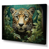 Joyful Jaguar In Jungle - Leopard Bedroom Wall Art