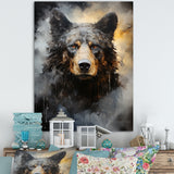 A Noir Bear On Dramatic Shadow - Bear Wall Decor