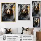 A Noir Bear On Dramatic Shadow - Bear Wall Decor
