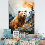 Portrait Of A Bear On Mountain Cliff - Bear Wall Art Prints