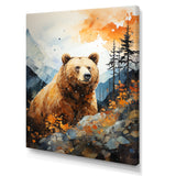 Portrait Of A Bear On Mountain Cliff - Bear Wall Art Prints