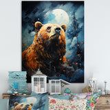 Portrait Of A Moonlight Bear On Mountain - Bear Wall Art Prints