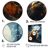 Portrait Of A Moonlight Bear On Mountain - Bear Wall Art Prints