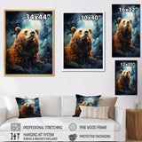 Portrait Of A Moonlight Bear On Mountain - Bear Wall Art Prints