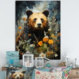 Portrait Of A Bear On Mountain - Brown Bear Wall Art