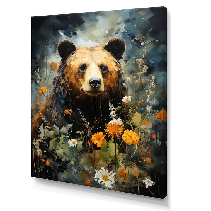 Portrait Of A Bear On Mountain - Brown Bear Wall Art