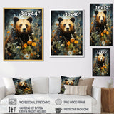 Portrait Of A Bear On Mountain - Brown Bear Wall Art