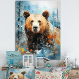 Abstract Bear Habitat - Brown Bear Wall Art