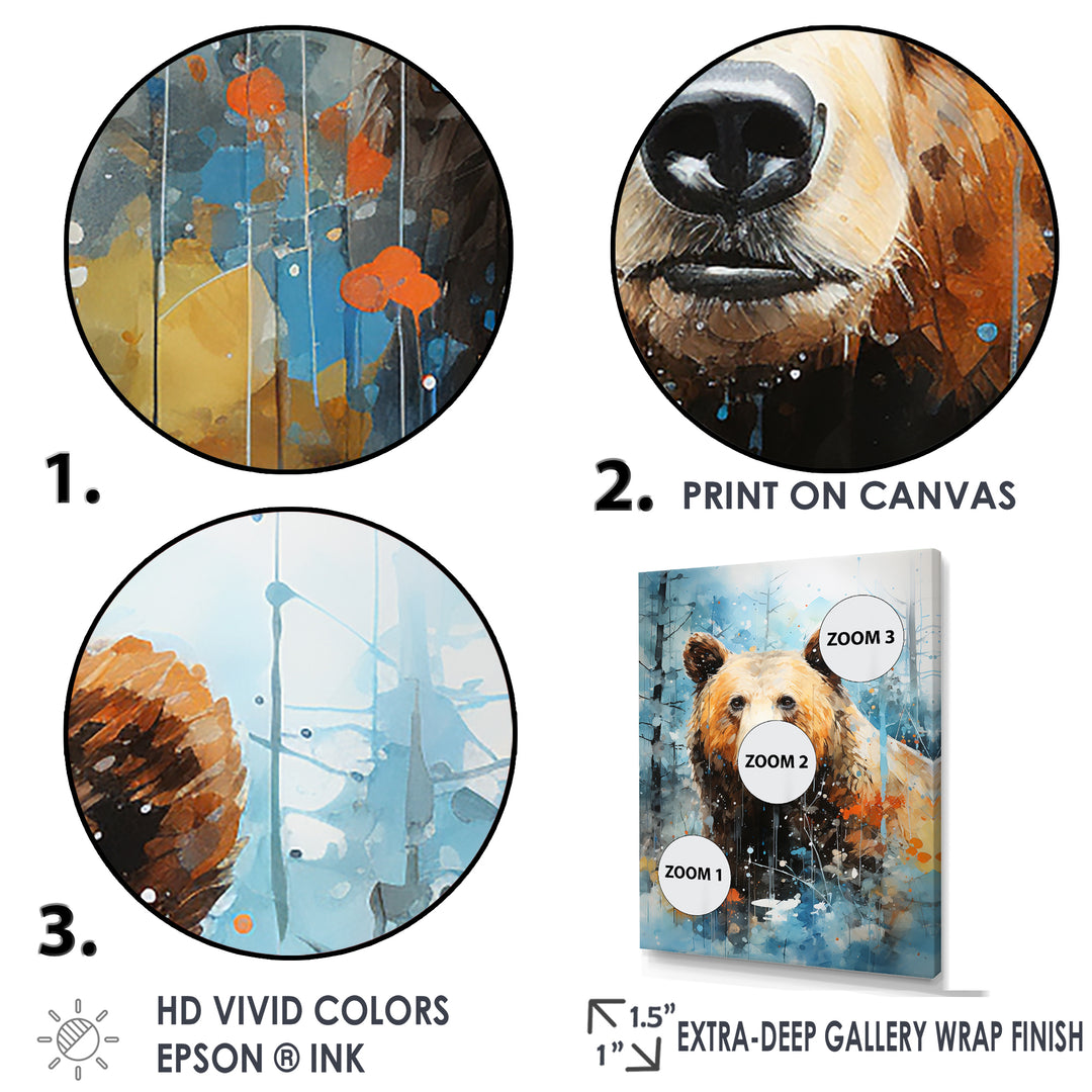 Abstract Bear Habitat - Brown Bear Wall Art