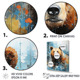 Abstract Bear Habitat - Brown Bear Wall Art