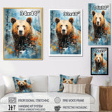 Abstract Bear Habitat - Brown Bear Wall Art