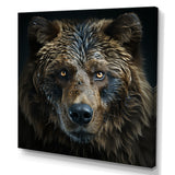 Abstract Of A Bear In Harmony - Bear Large Canvas Wall Art