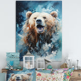 Abstract Bear In Motion - Bear Living Room Wall Art