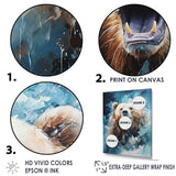 Abstract Bear In Motion - Bear Living Room Wall Art