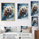 Abstract Bear In Motion - Bear Living Room Wall Art